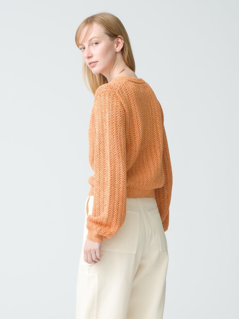 Mix Color Knit Cardigan | ニット 詳細画像 orange 3