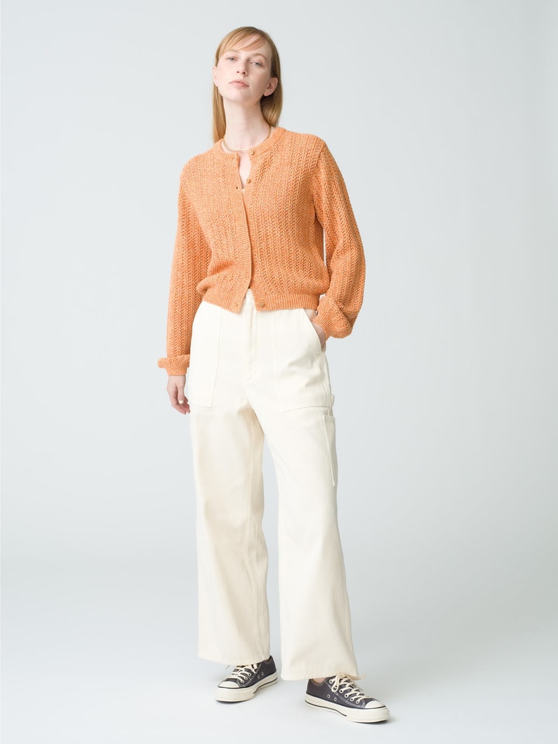 Mix Color Knit Cardigan | ニット 詳細画像 orange 4