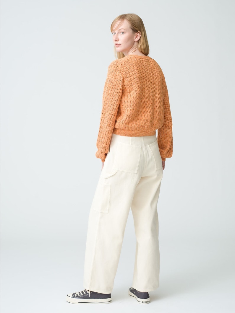 Mix Color Knit Cardigan | ニット 詳細画像 orange 5