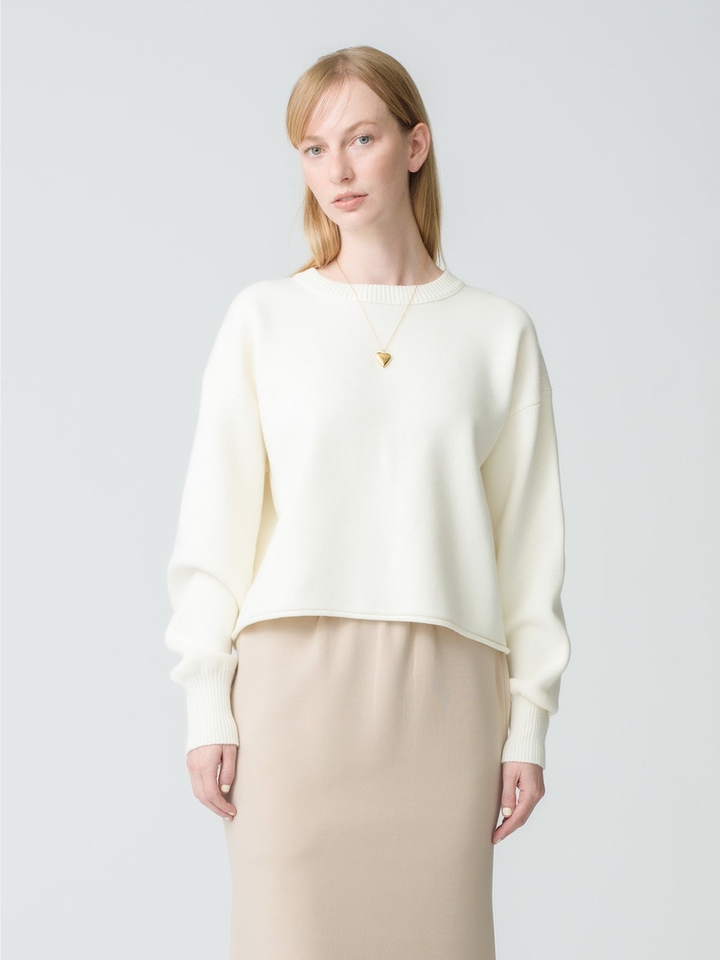 Milanorib Cotton Knit Pullover (pink/ivory/navy) | ニット 詳細画像 ivory 1