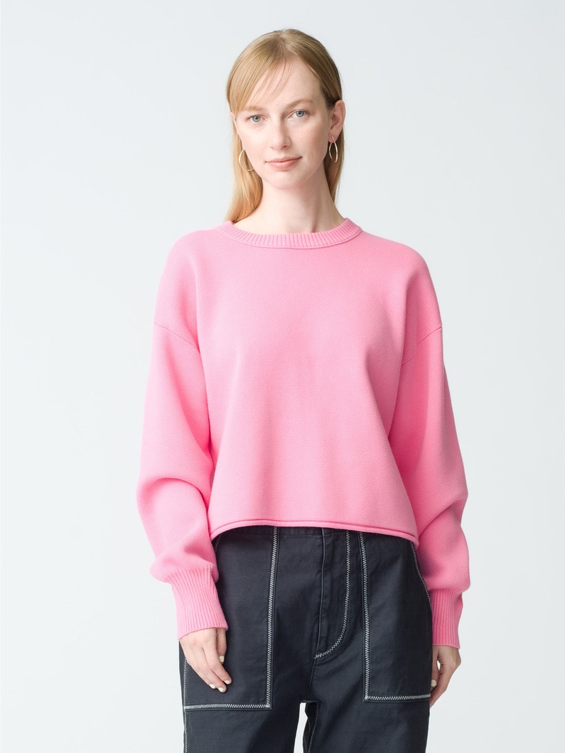 Milanorib Cotton Knit Pullover (pink/ivory/navy) | ニット 詳細画像 pink 2