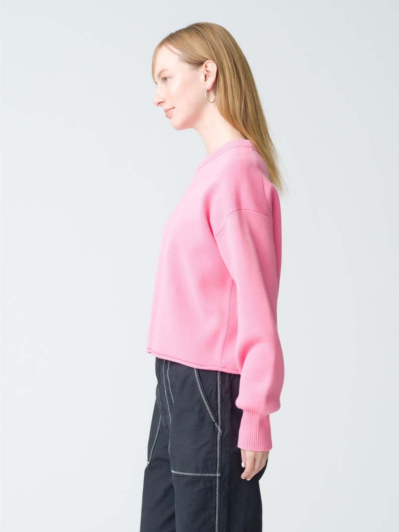 Milanorib Cotton Knit Pullover (pink/ivory/navy) | ニット 詳細画像 pink 3