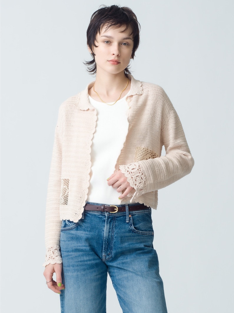 Crochet Lace Cardigan | ニット 詳細画像 ivory 2