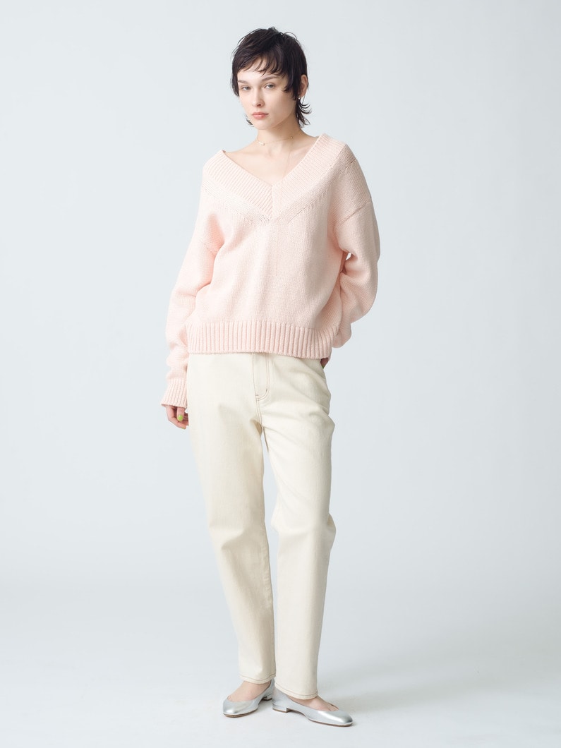 V Neck Knit Pullover | ニット 詳細画像 light pink 2