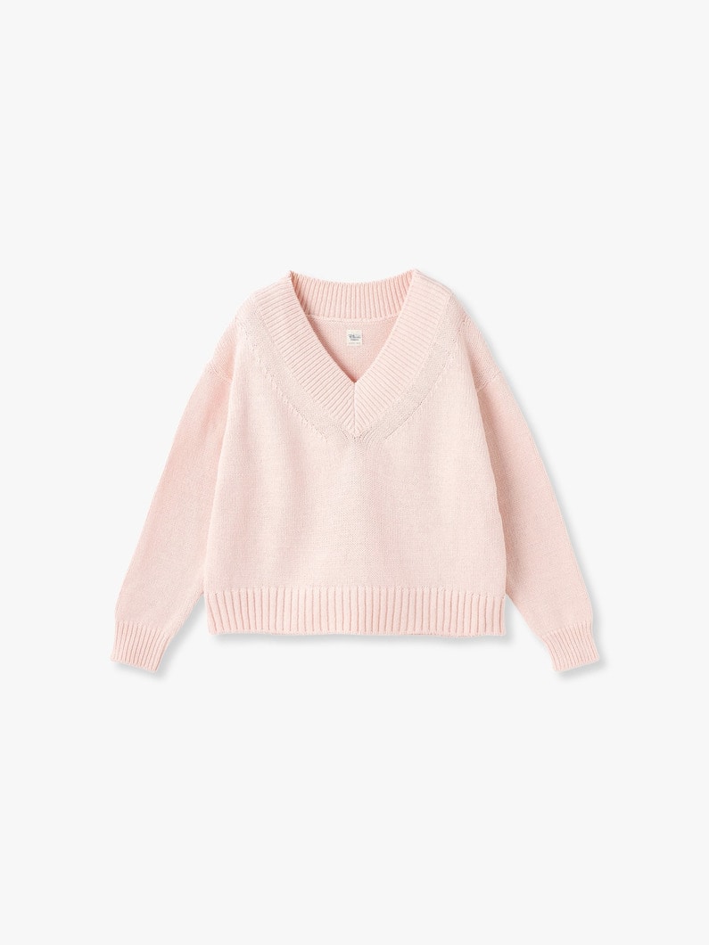 V Neck Knit Pullover | ニット 詳細画像 light pink 3