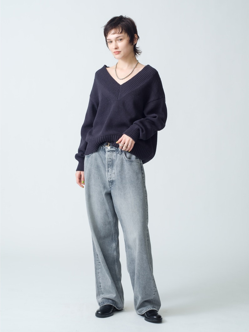 V Neck Knit Pullover | ニット 詳細画像 charcoal gray 2