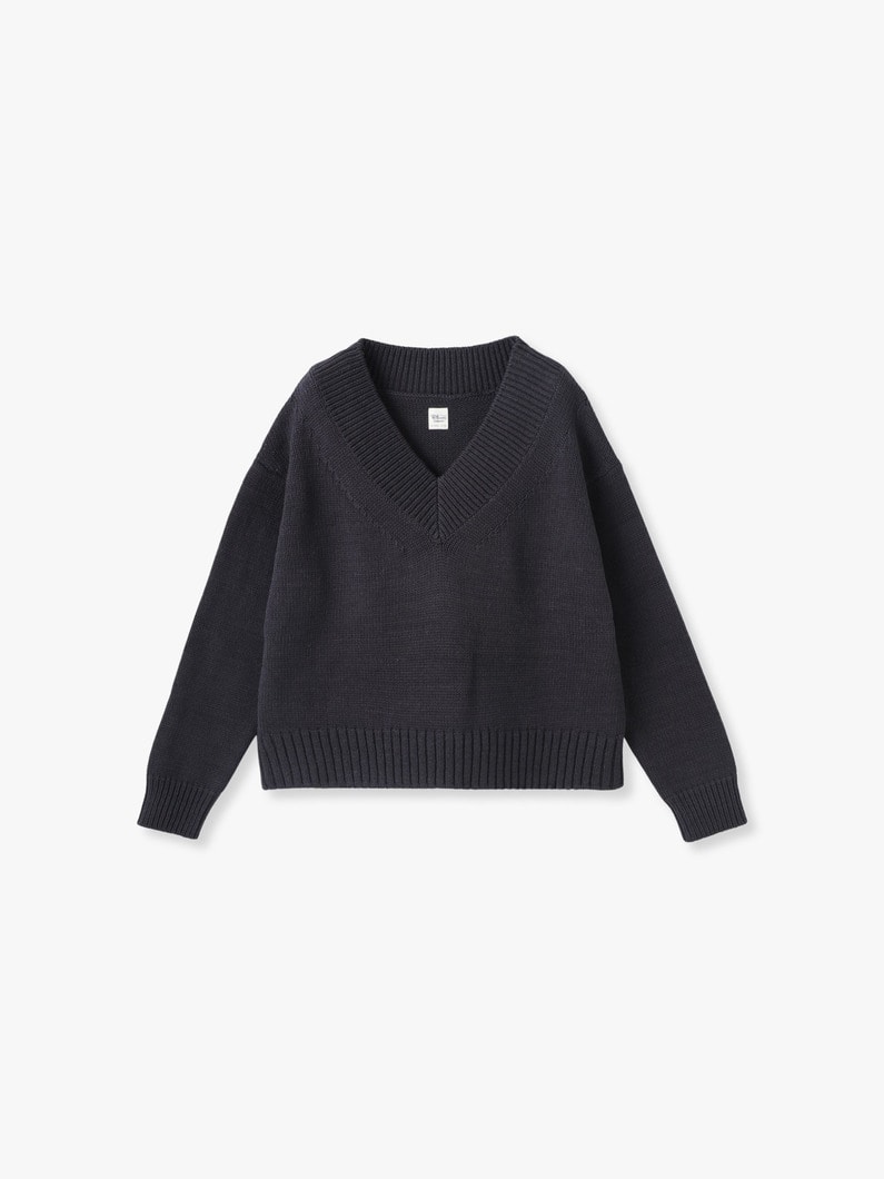 V Neck Knit Pullover | ニット 詳細画像 charcoal gray 3