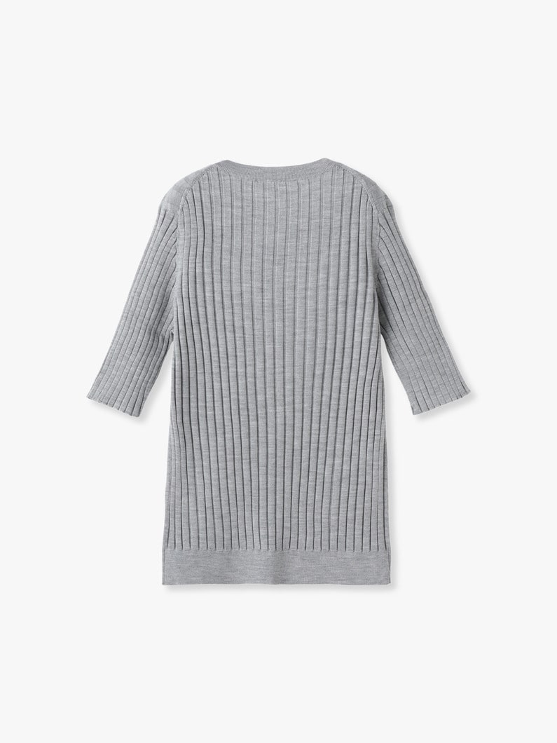 Bright Silk Wool Knit Top | ニット 詳細画像 top gray 1