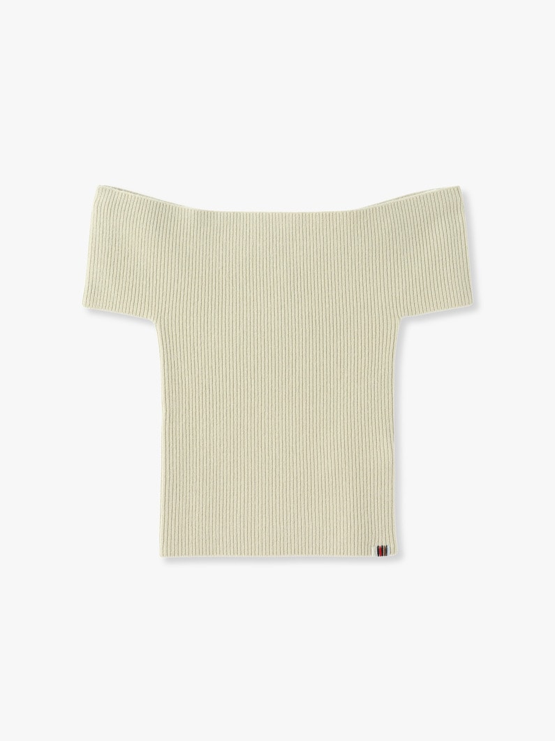 Libra Off Shoulder Knit Top | ニット 詳細画像 beige