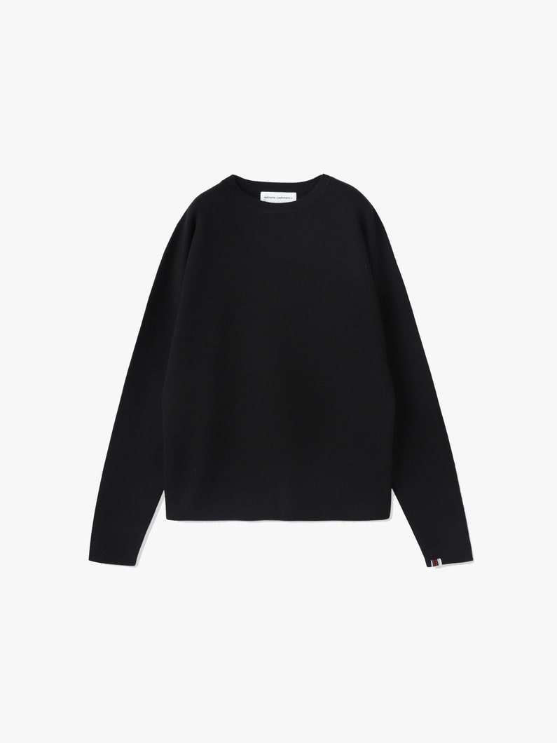 Bravo Crew Neck Knit Top | ニット 詳細画像 black