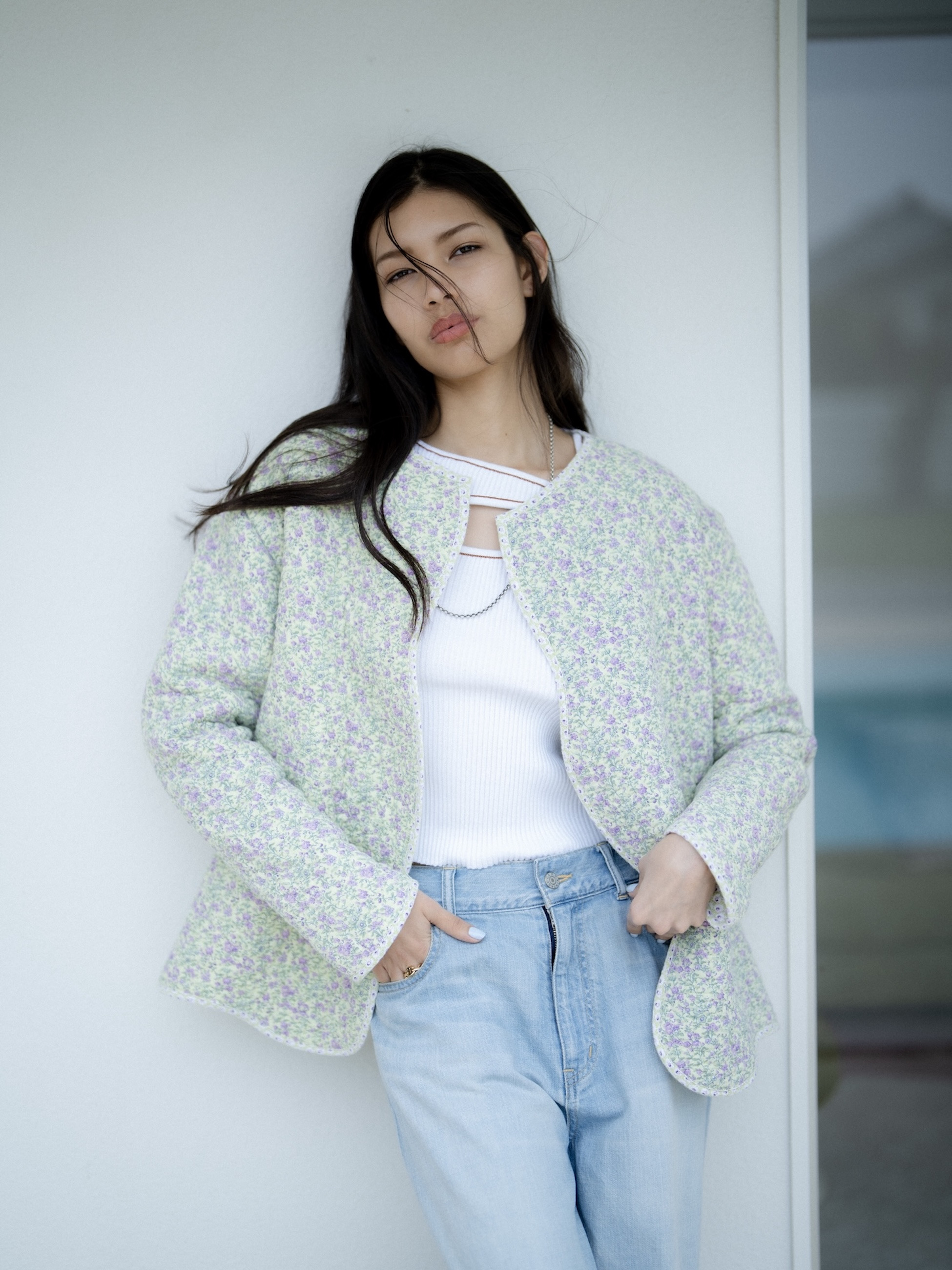 Rene ニットトップス KOBE LETTUCE ニット トップス 長袖 レディース フェザー パイル