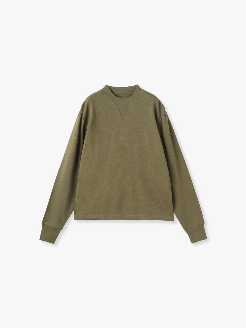 Cotton Rayon Honeycomb Pullover | ティーシャツ 詳細画像 khaki