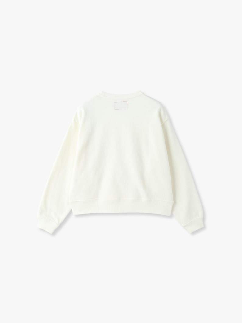 Organic Cotton Cropped Sweat Pullover | スウェット 詳細画像 light pink 1