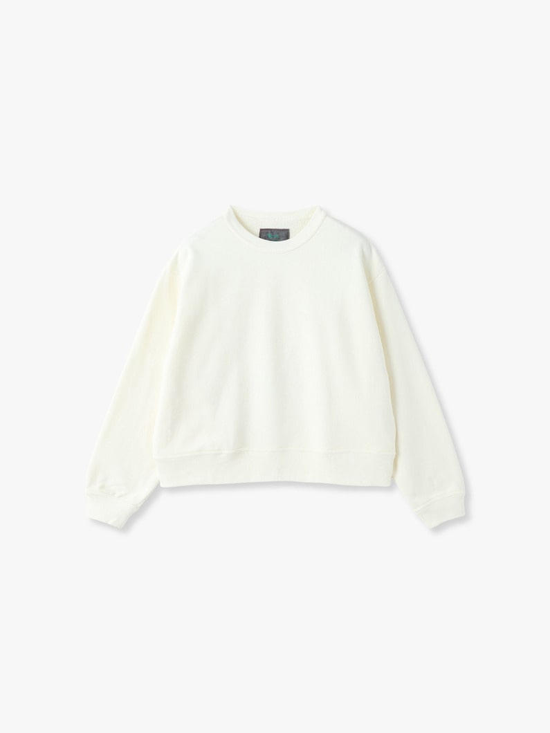 Organic Cotton Cropped Sweat Pullover | スウェット 詳細画像 ivory 3