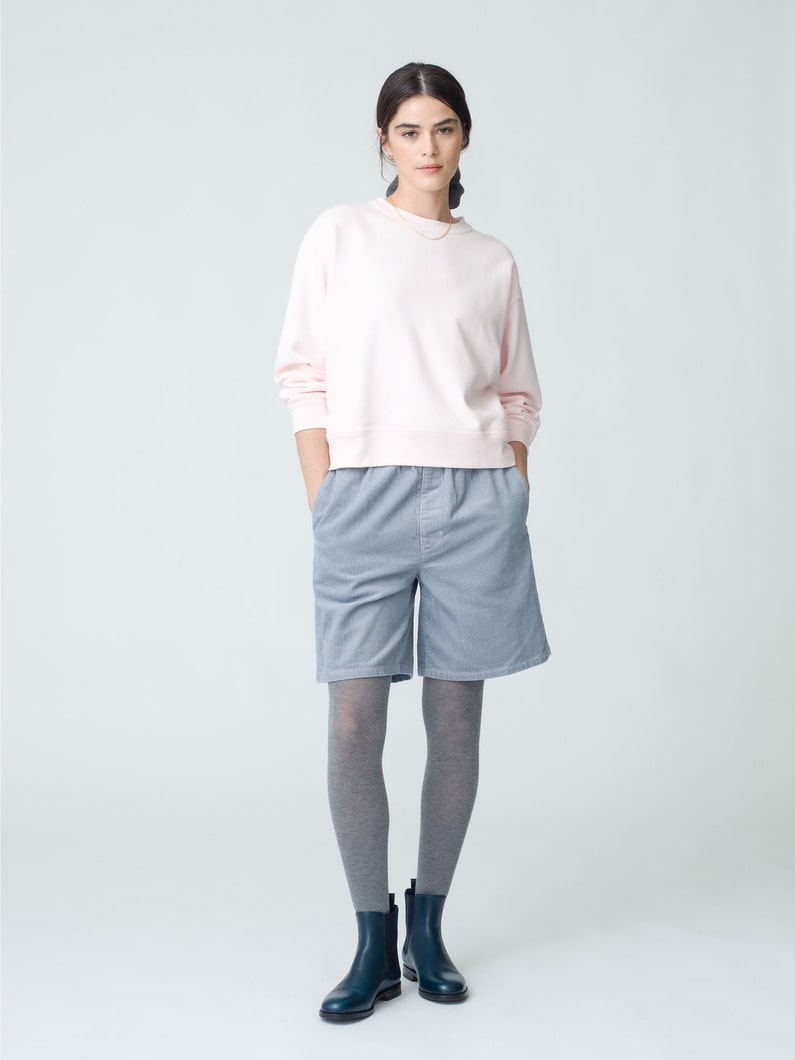 Organic Cotton Cropped Sweat Pullover | スウェット 詳細画像 light pink 2