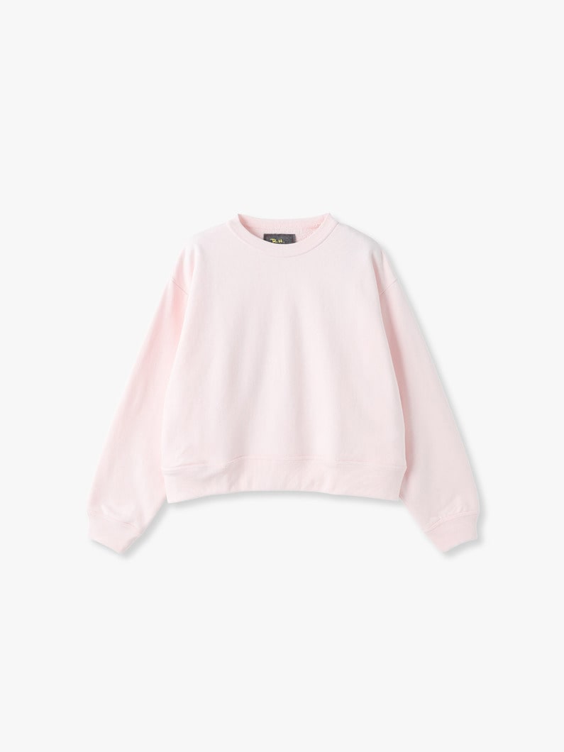 Organic Cotton Cropped Sweat Pullover | スウェット 詳細画像 light pink 3