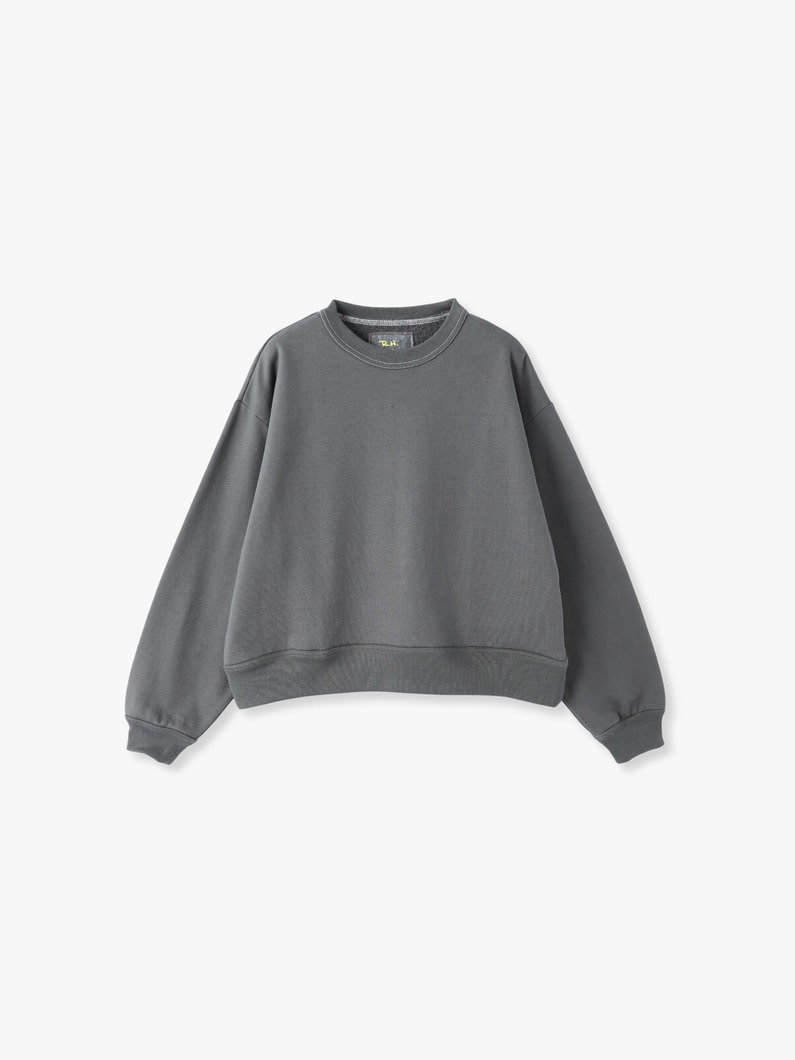 Organic Cotton Cropped Sweat Pullover | スウェット 詳細画像 black 3