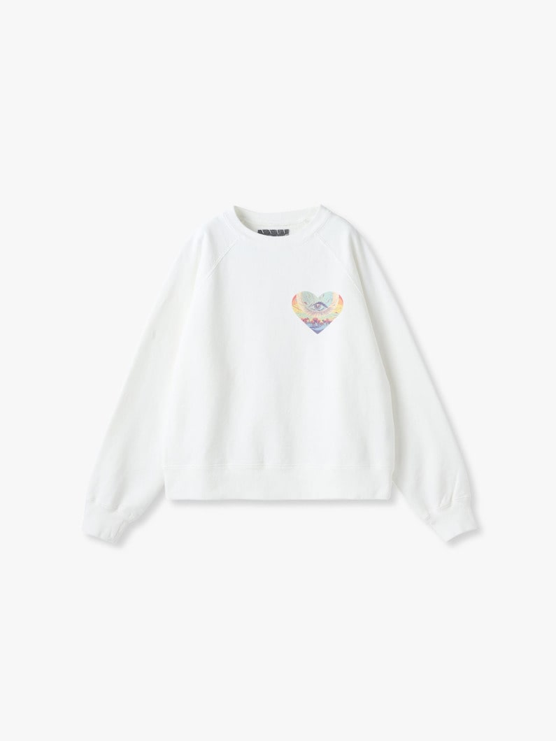 Love Print Sweat Pullover | スウェット 詳細画像 white 5