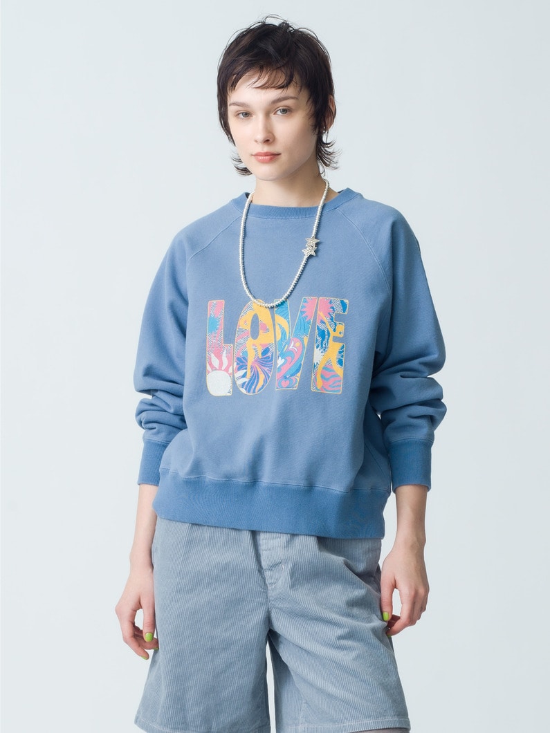 Love Print Sweat Pullover | スウェット 詳細画像 blue