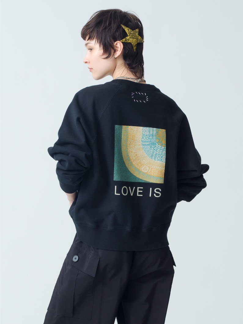 Love Print Sweat Pullover | スウェット 詳細画像 black