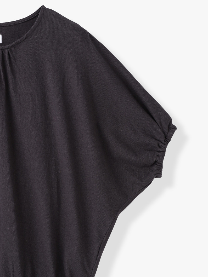 ヘンプ ギャザー ティー（チャコールグレー/ベージュ） 詳細画像 charcoal gray 2