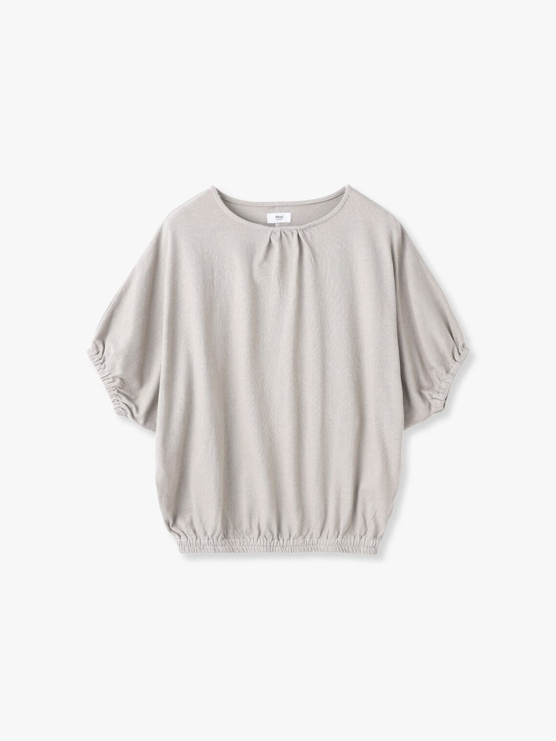 ヘンプ ギャザー ティー（チャコールグレー/ベージュ） 詳細画像 beige 4