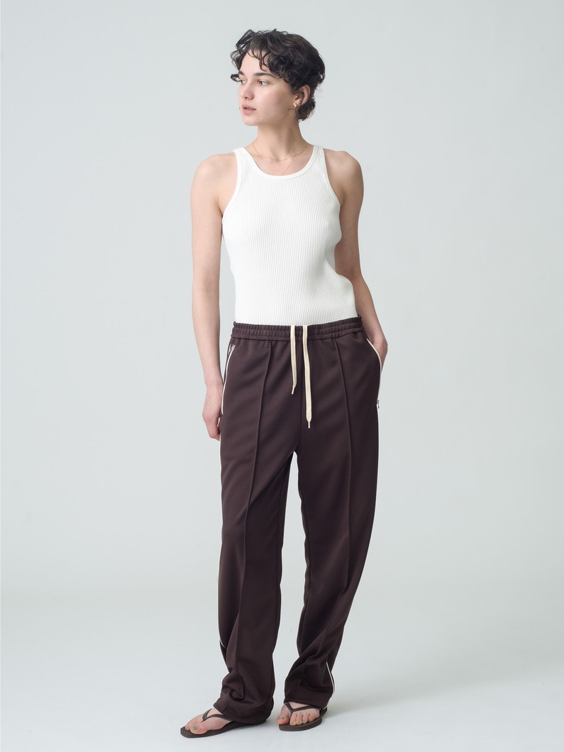 リブタンクトップ（ホワイト/レッド/ダークブラウン） 詳細画像 white 2