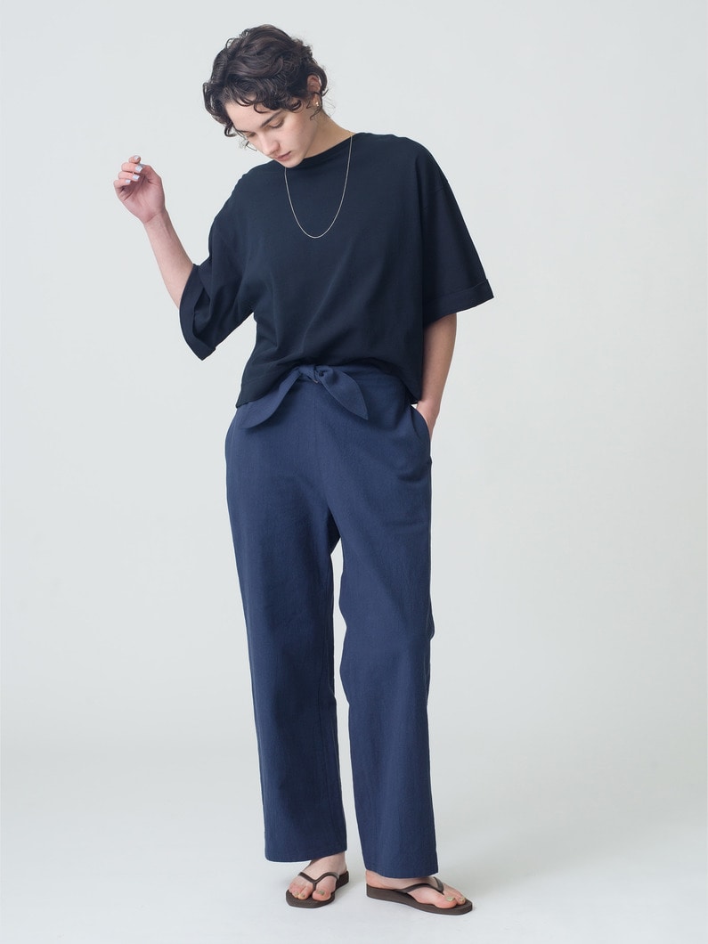 キュプラコットン ボックスティー（ラベンダー/ホワイト/ネイビー） 詳細画像 navy 2