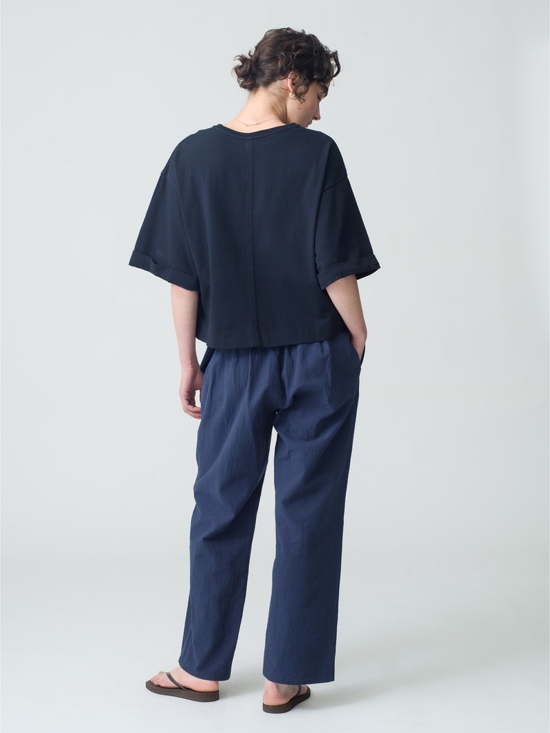 キュプラコットン ボックスティー（ラベンダー/ホワイト/ネイビー） 詳細画像 navy 3