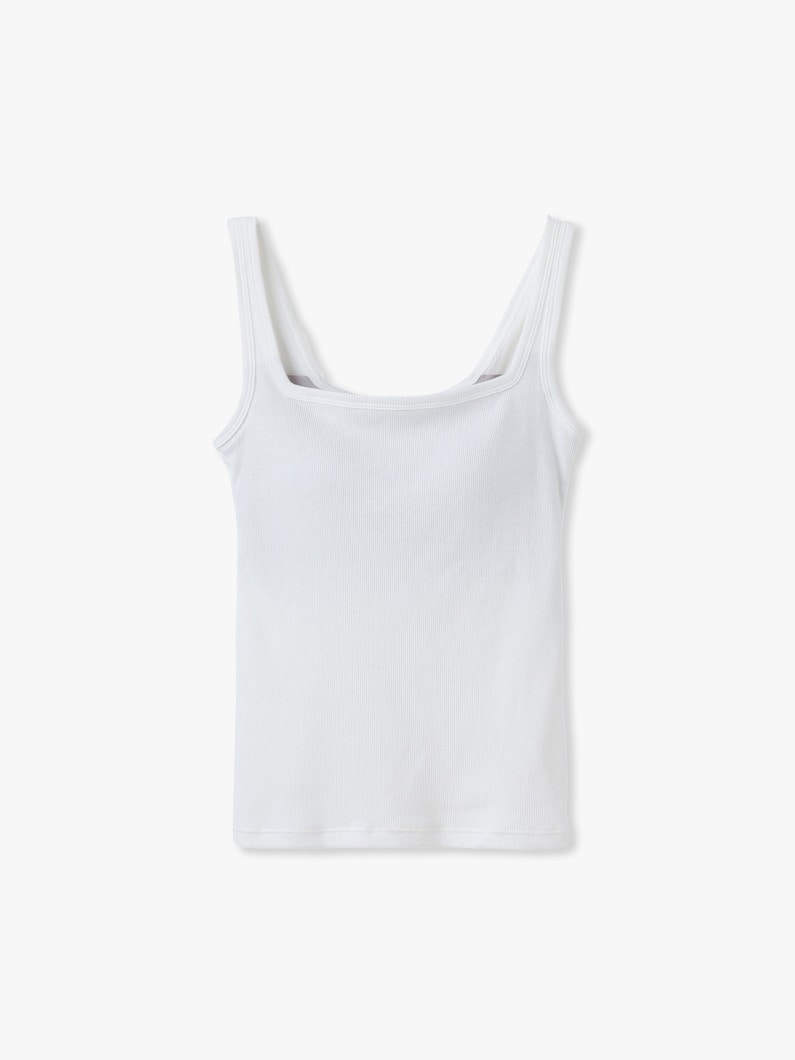 カップイン コットン リブ タンクトップ 詳細画像 ivory