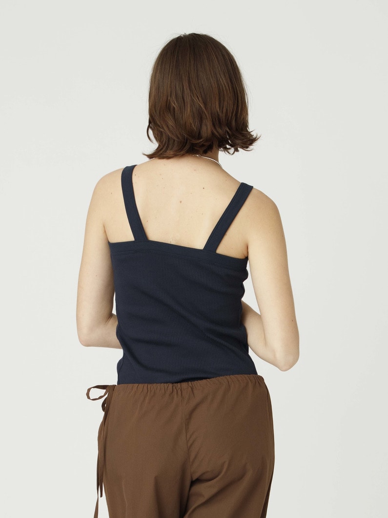 カップイン コットン リブ タンクトップ 詳細画像 olive 3