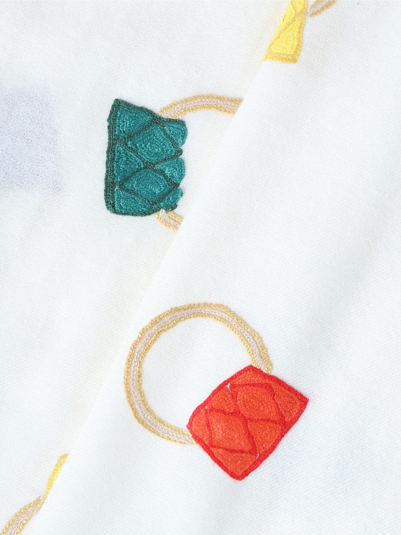 Cabochon Ring Embroidery Stole | ストール｜KASHMIR LOOM(カシミール  