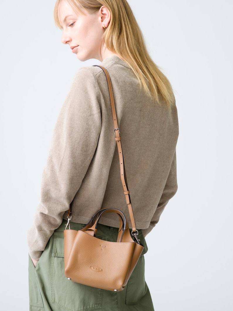 Leather Bag Micro (brown/blue) | バッグ 詳細画像 brown 2