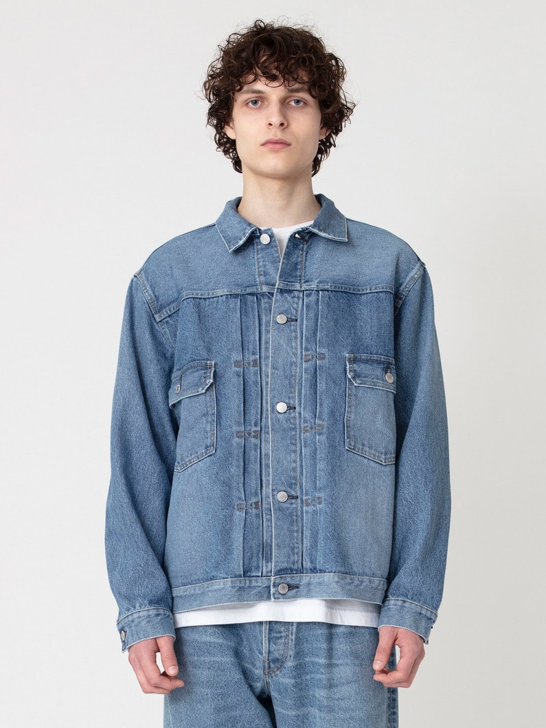 リサイクルコットン ユーズド デニムジャケット 詳細画像 blue 5