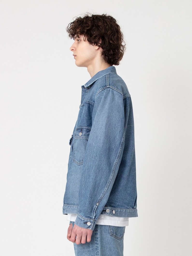 リサイクルコットン ユーズド デニムジャケット 詳細画像 blue 6