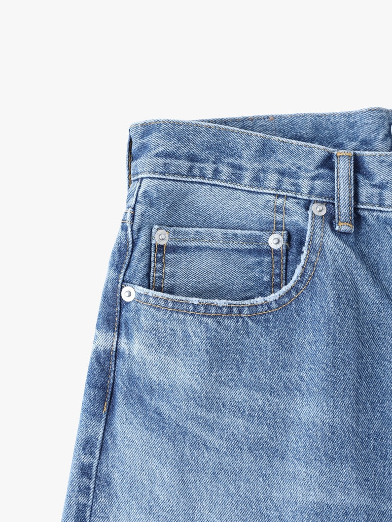 Recycle Cotton Used Straight Fit Denim Pants | パンツ 詳細画像 blue 3