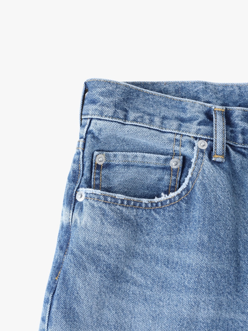 Recycle Cotton Used Slim Straight Fit Denim Pants | パンツ 詳細画像 blue 3