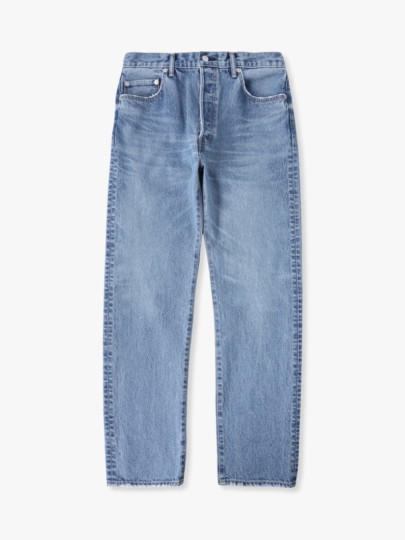 リサイクルコットン ユーズド スリムストレートフィット デニムパンツ 詳細画像 blue 6