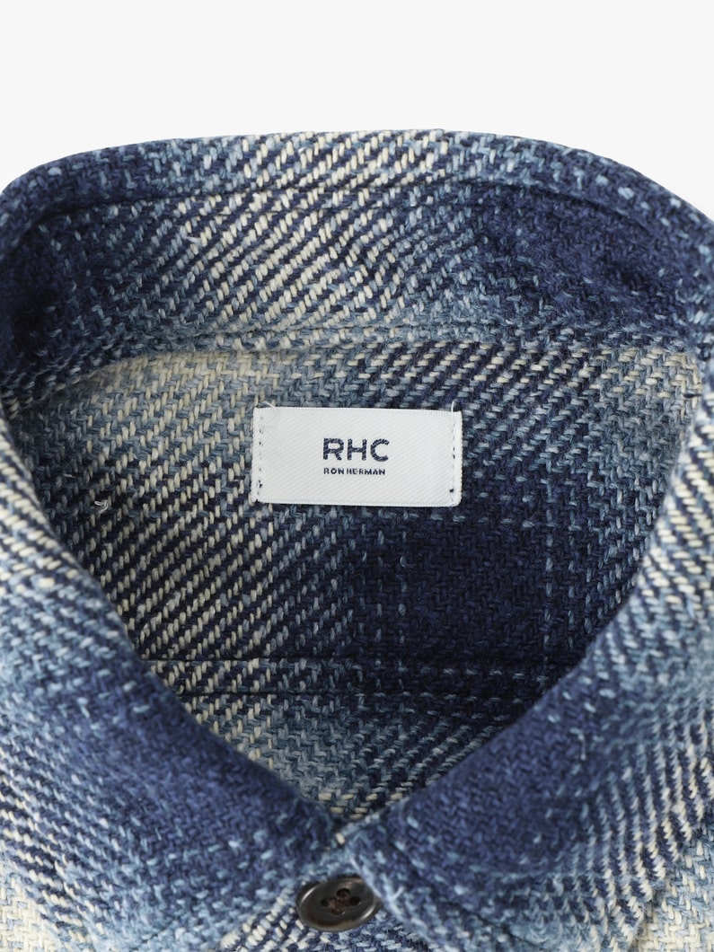 Ombre Checked Shirt | シャツ 詳細画像 blue 3