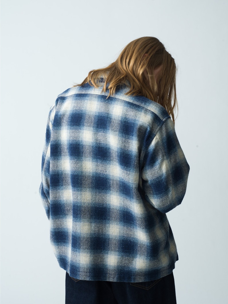 Ombre Checked Shirt | シャツ 詳細画像 blue 3