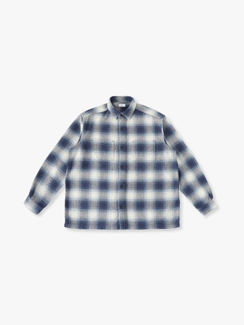 Ombre Checked Shirt | シャツ 詳細画像 blue 4