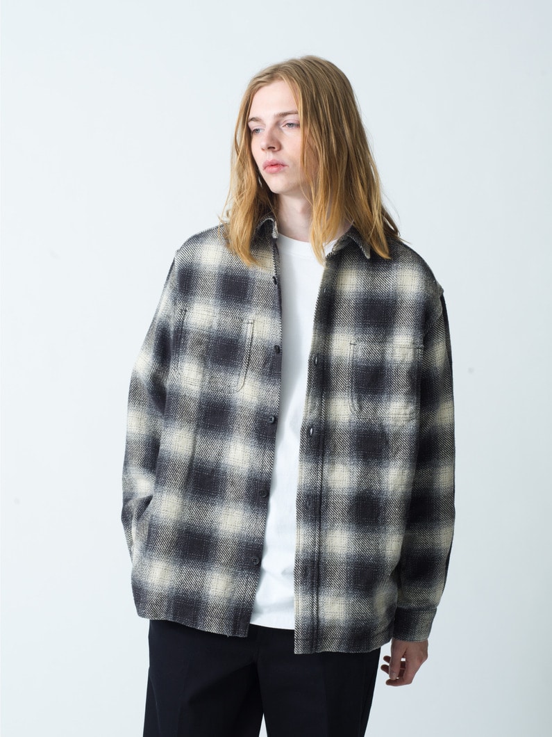 Ombre Checked Shirt | シャツ 詳細画像 black