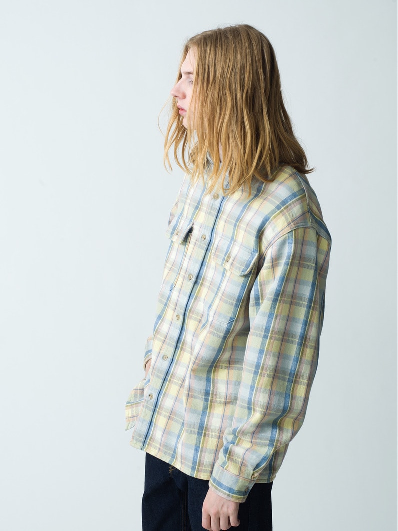 Twill Checked Shirt | シャツ 詳細画像 yellow 2