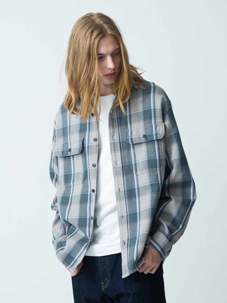 Twill Checked Shirt | シャツ 詳細画像 gray