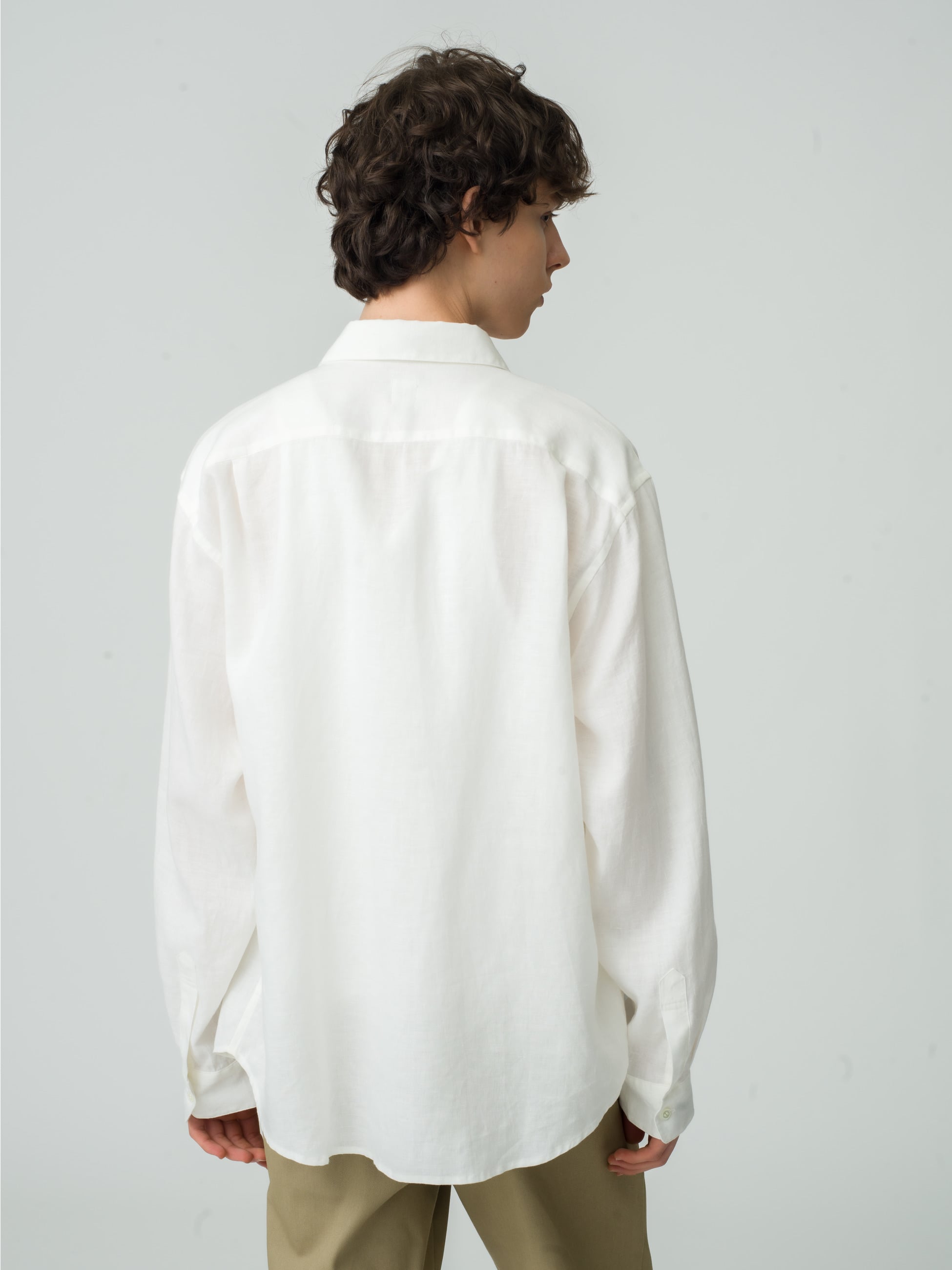 〈ロンハーマン　JBアタイア〉ホワイトリネンシャツ フレンチリネン キャンバスシャツ｜Ron Herman(ロンハーマン)｜Ron Herman