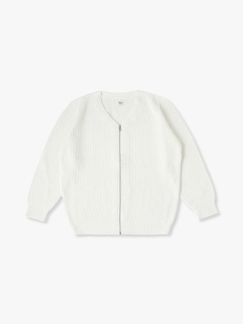 Front Zip Knit Cardigan | ニット 詳細画像 off white