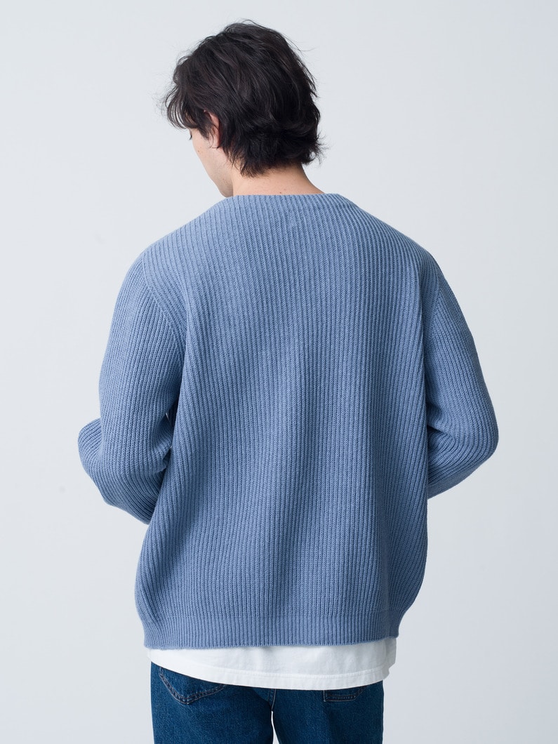 Front Zip Knit Cardigan | ニット 詳細画像 blue 2