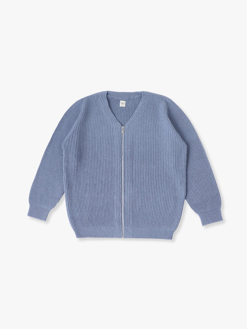 Front Zip Knit Cardigan | ニット 詳細画像 blue 3