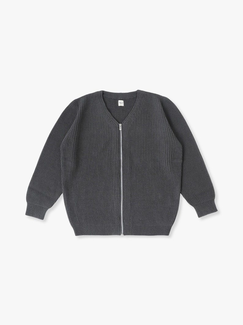 Front Zip Knit Cardigan | ニット 詳細画像 gray