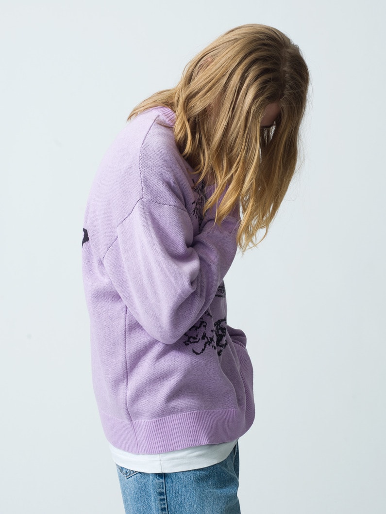 Surf Drawing Jacquard Knit Pullover | ニット 詳細画像 lavender 2